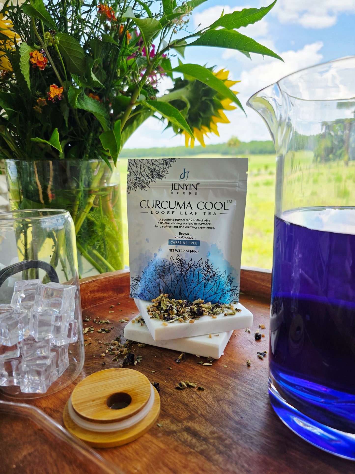 CURCUMA COOL™ Blue Herbal Tea with Turmeric and Butterfly Pea Flower