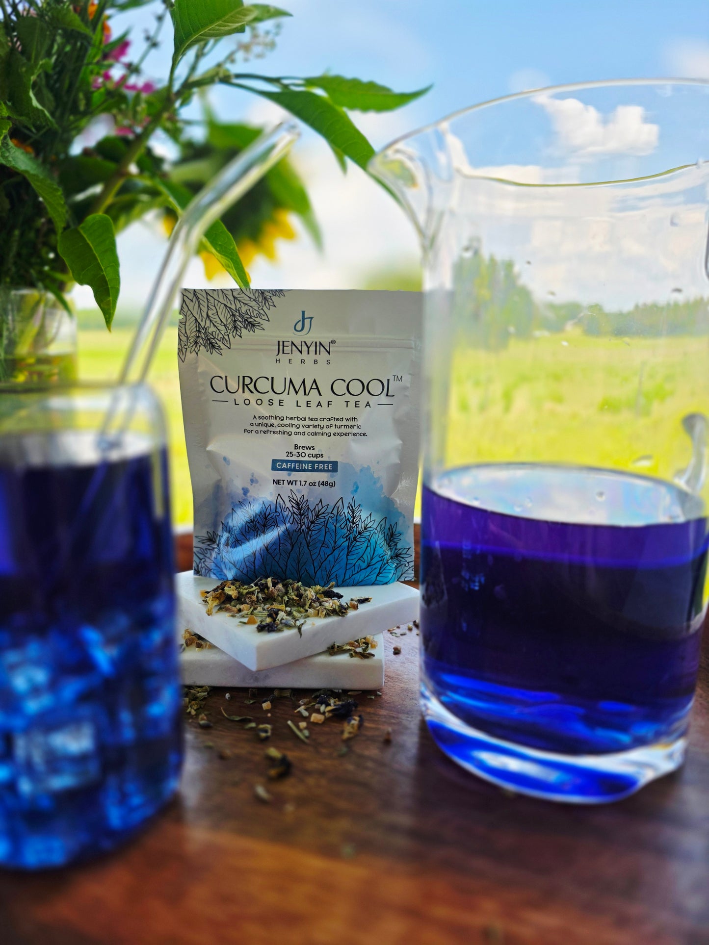 CURCUMA COOL™ Blue Herbal Tea with Turmeric and Butterfly Pea Flower