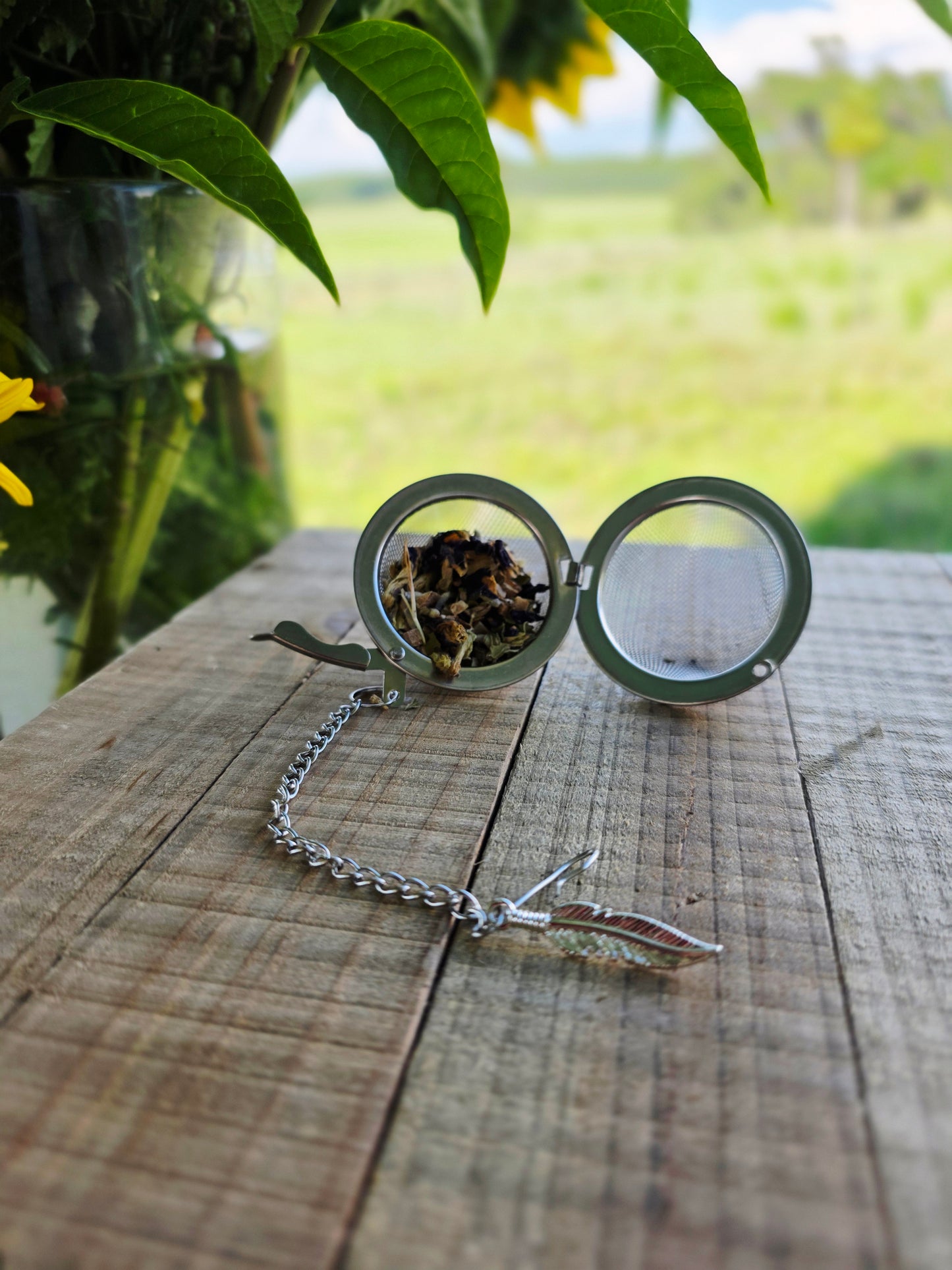 Stainless Steel Tea Strainer with Feather Charm – Loose Leaf Infuser