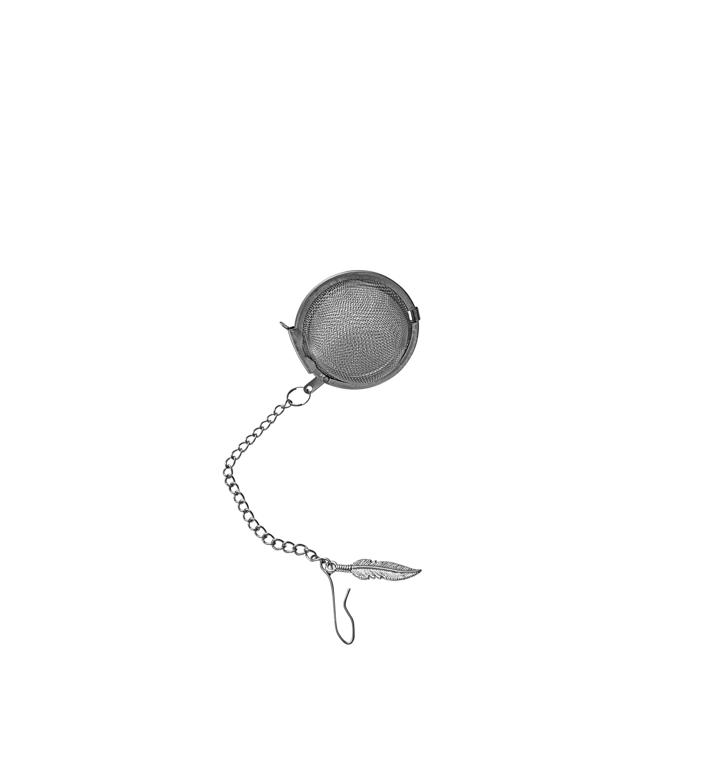 Stainless Steel Tea Strainer with Feather Charm – Loose Leaf Infuser