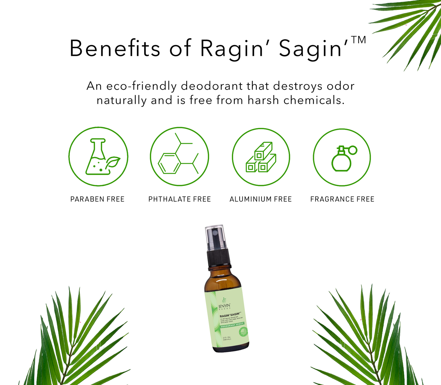 Ragin' Sagin'™-All Natural Deodorant Spray with Clary Sage and Magnesium Oil